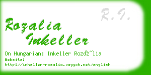 rozalia inkeller business card